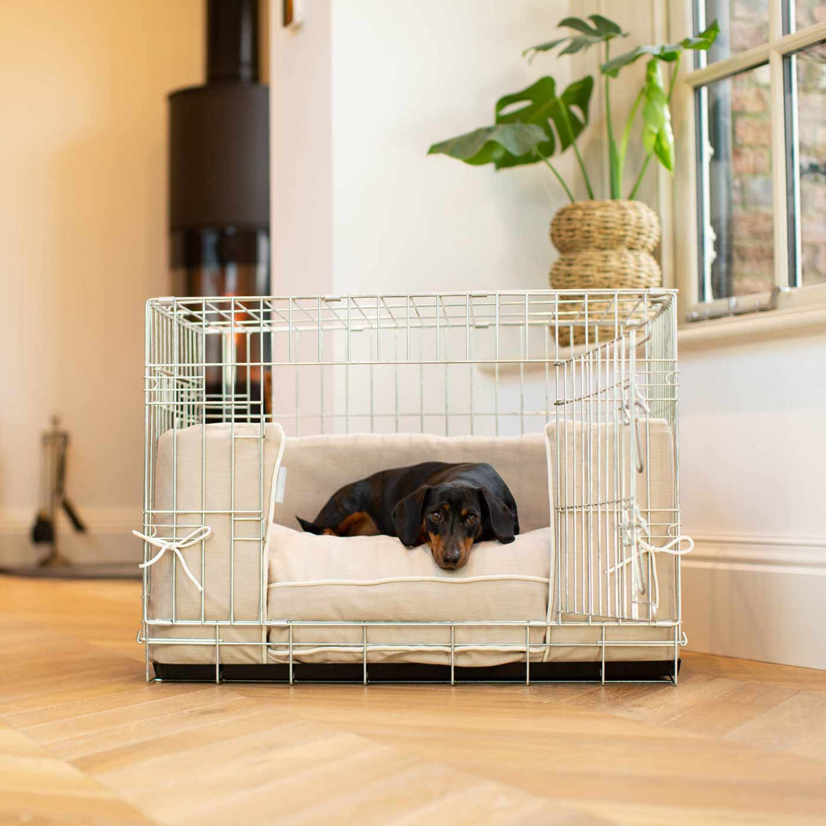 Dog Crate Bumper in Savanna Oatmeal, view 2