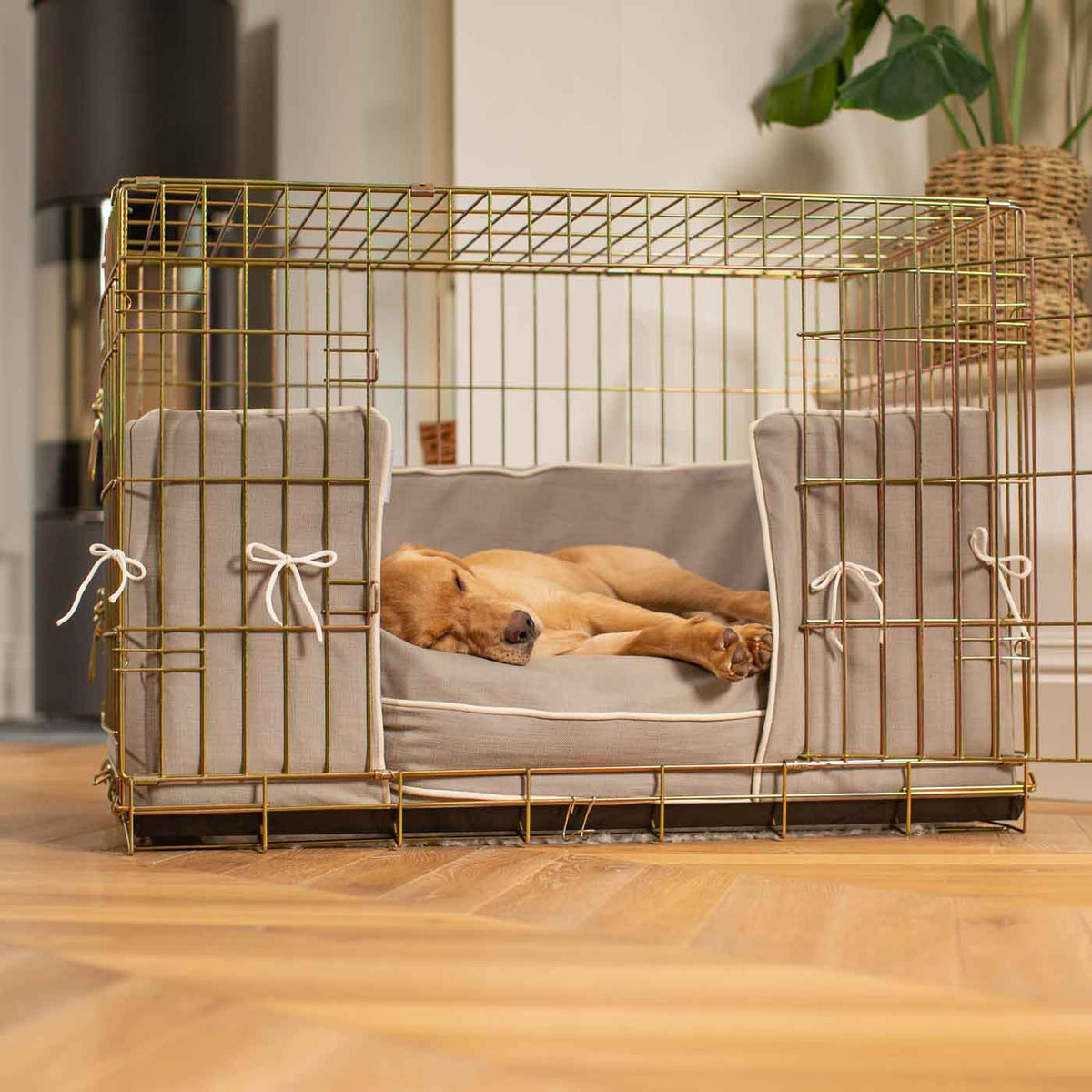 Dog Crate Bumper in Savanna Stone, view 2