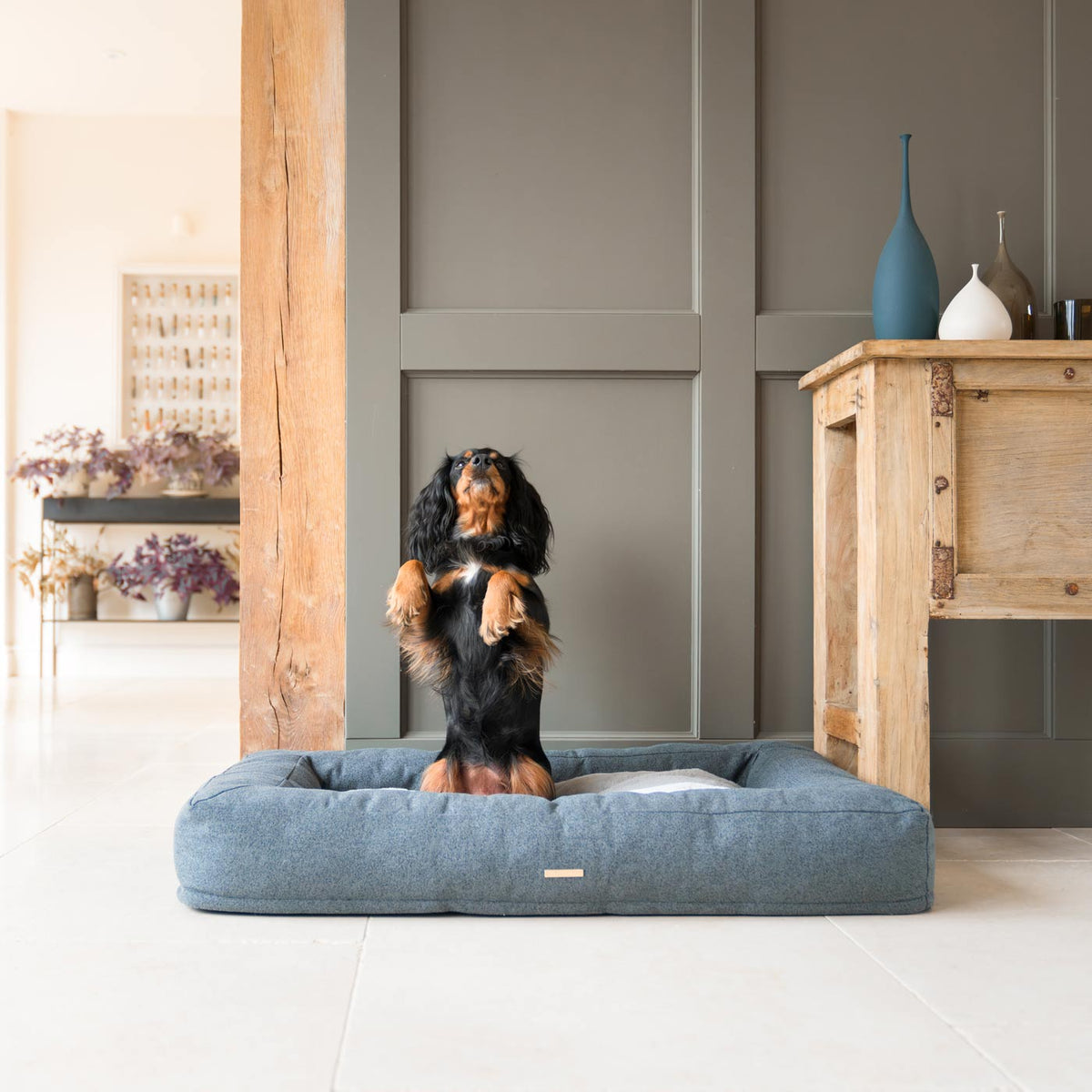 Comfort Cube Dog Bed in Anthracite, view 2