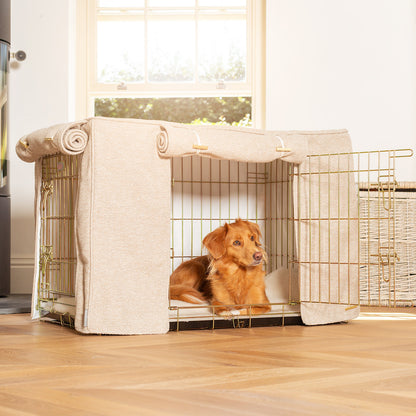 Dog Crate Cover In Essentials Herdwick Sandstone, view 3