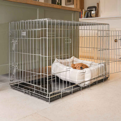 Cosy & Calming Puppy Crate Bed With Removable Covers in Balmoral Natural Tweed, view 5