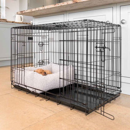 Dog Crate with Cosy & Calming Puppy Crate Bed in Mink Bouclé, view 2
