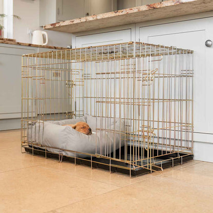Cosy & Calming Puppy Crate Bed With Removable Covers in Savanna Stone, view 5