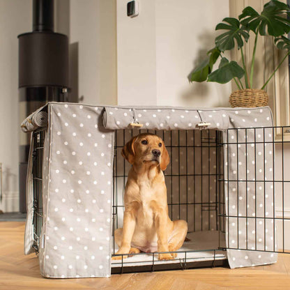 Dog Crate Cover in Grey Spot, view 2