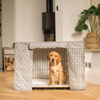 Dog Crate Cover in Grey Spot, view 10