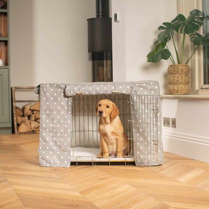 Dog Crate Cover in Grey Spot, view 9