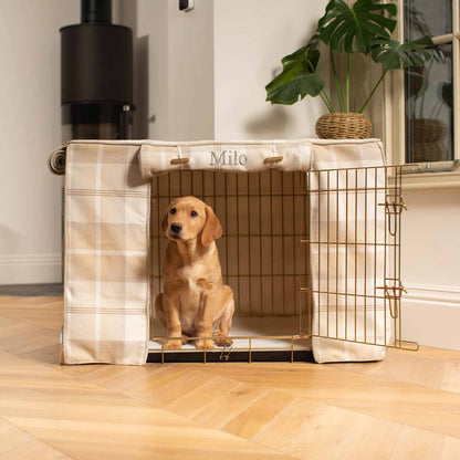 Dog Crate Cover in Balmoral Natural Tweed, view 9