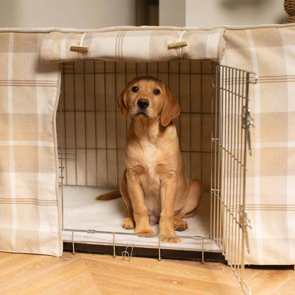 Dog Crate Cover in Balmoral Natural Tweed, view 2