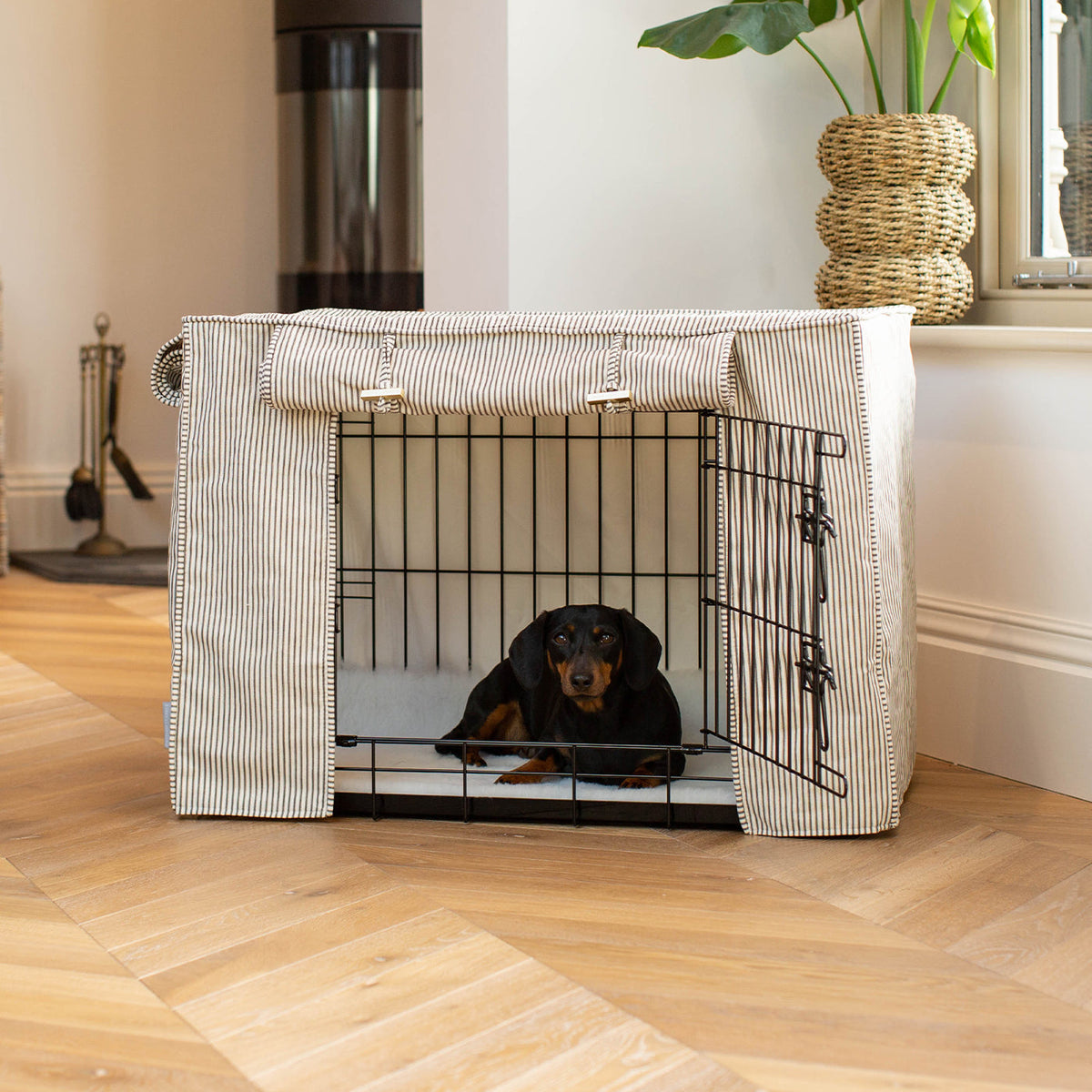 Dog Crate Cover in Regency Stripe, view 2