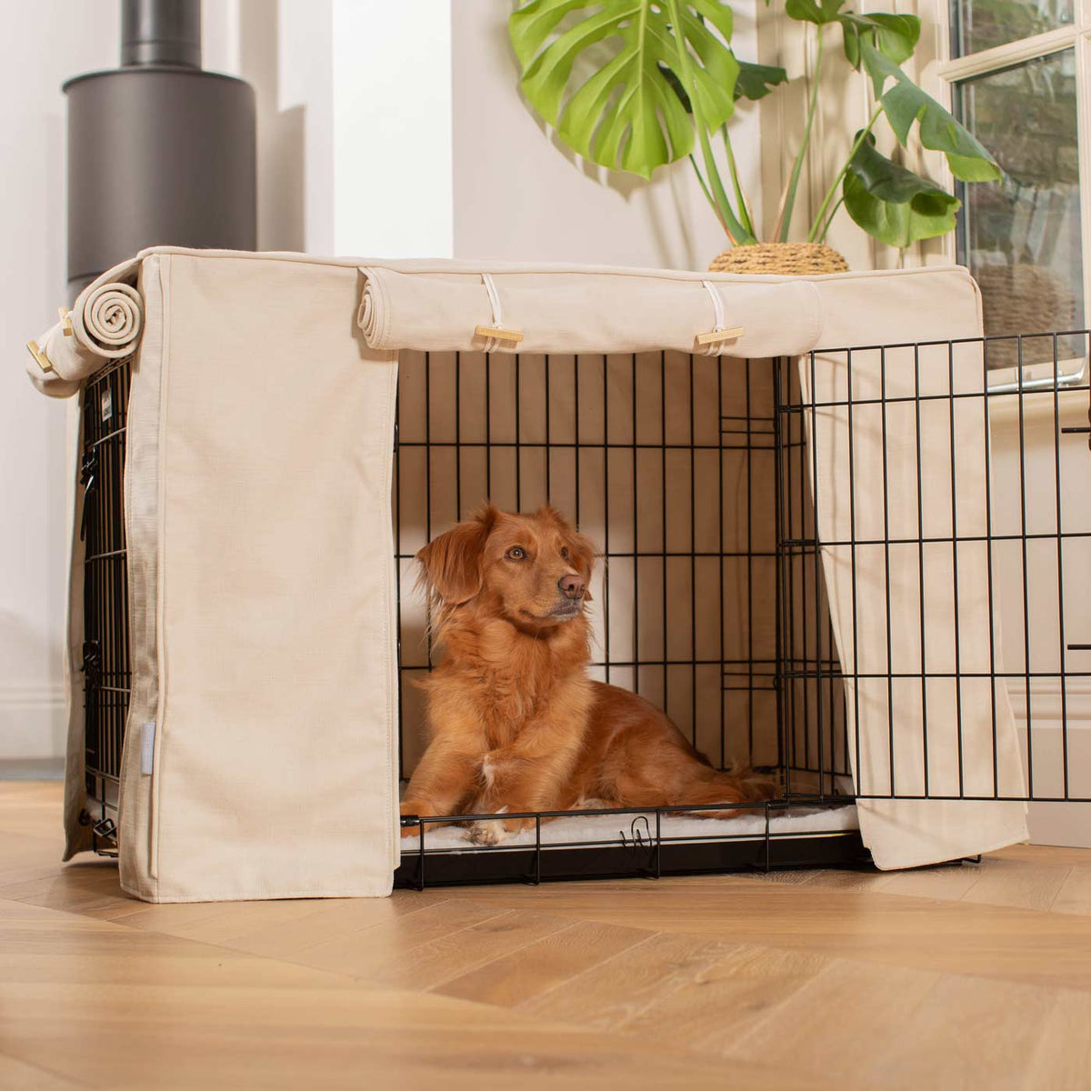 Dog Crate Cover In Savanna Bone, view 5