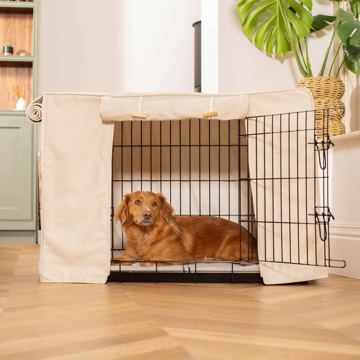 Dog Crate Cover In Savanna Bone, view 6