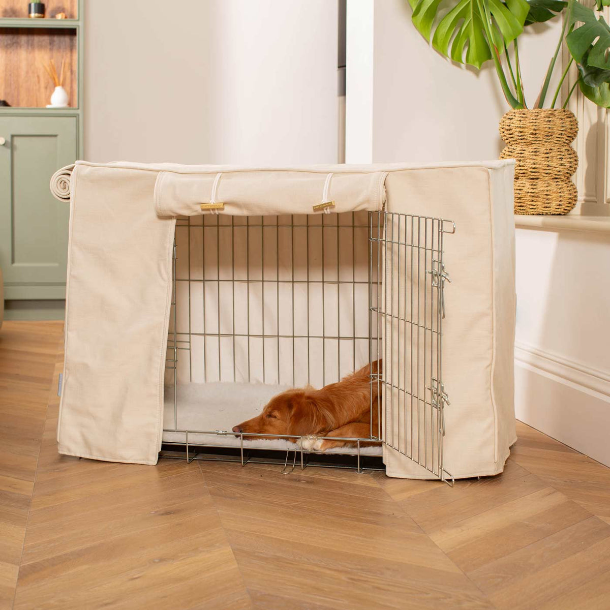 Dog Crate Cover In Savanna Bone, view 10