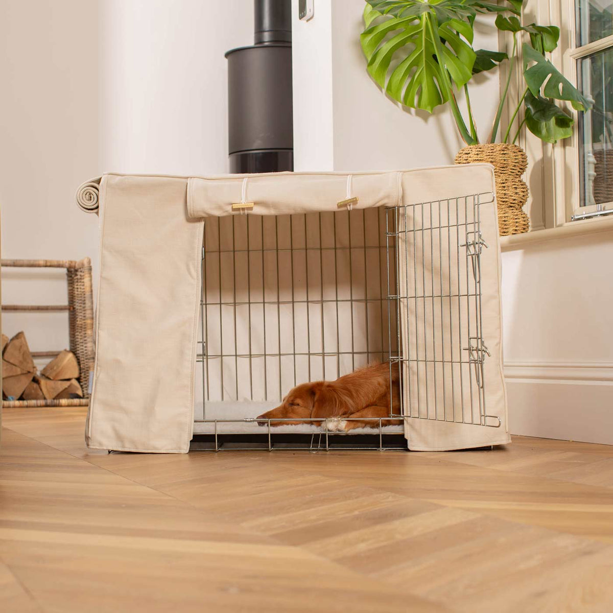 Dog Crate Cover In Savanna Bone, view 11