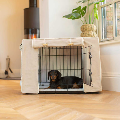 Dog Crate Cover In Savanna Oatmeal, view 4