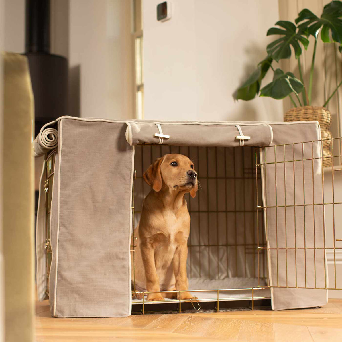 Dog Crate Cover In Savanna Stone, view 2