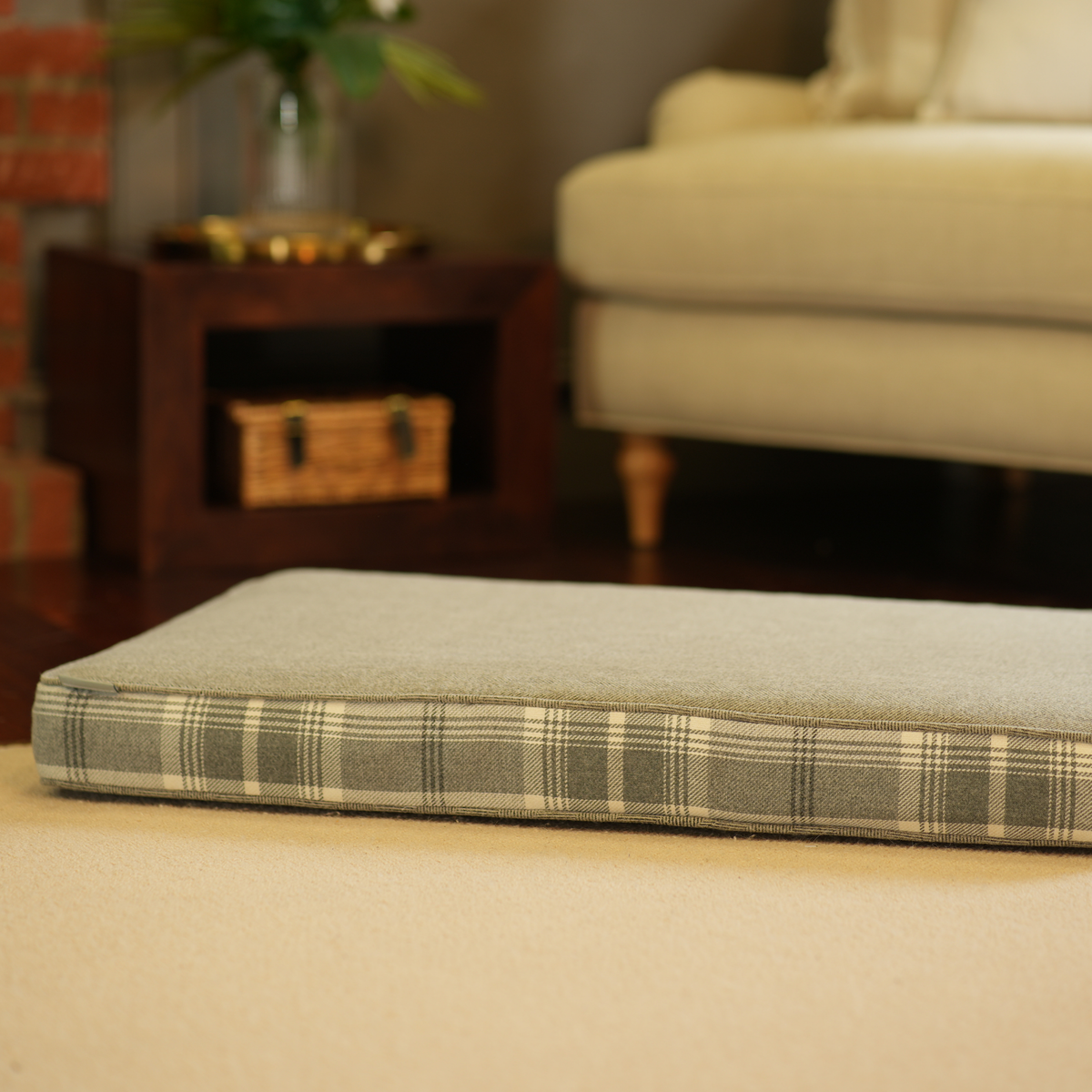 Dog Cushion in Balmoral Dove Grey Tweed, view 16