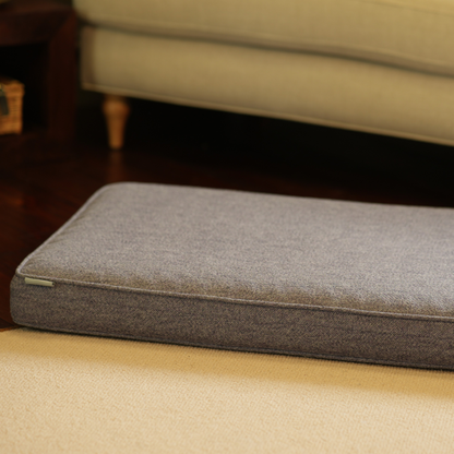 Dog Cushion in Pewter Herringbone Tweed, view 14