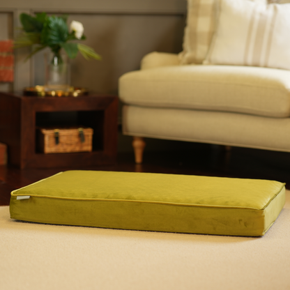 Dog Cushion in Olive Velvet, view 13