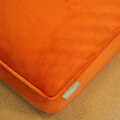 Dog Cushion in Pumpkin Velvet, view 13