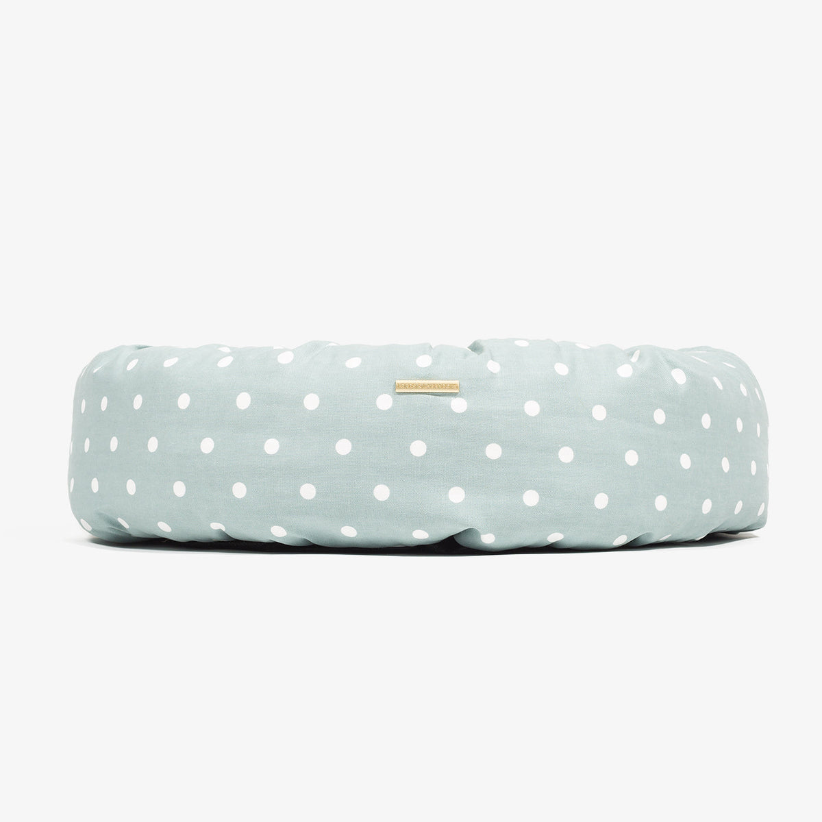 Donut Bed With Removable Covers in Duck Egg Spot, view 7