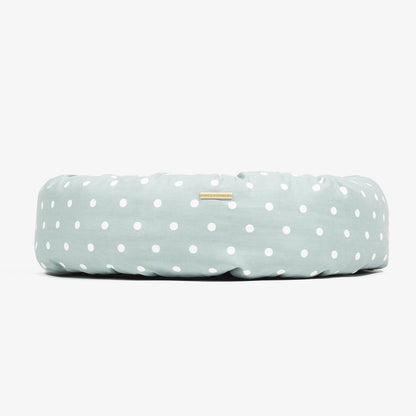 Donut Bed With Removable Covers in Duck Egg Spot, view 7