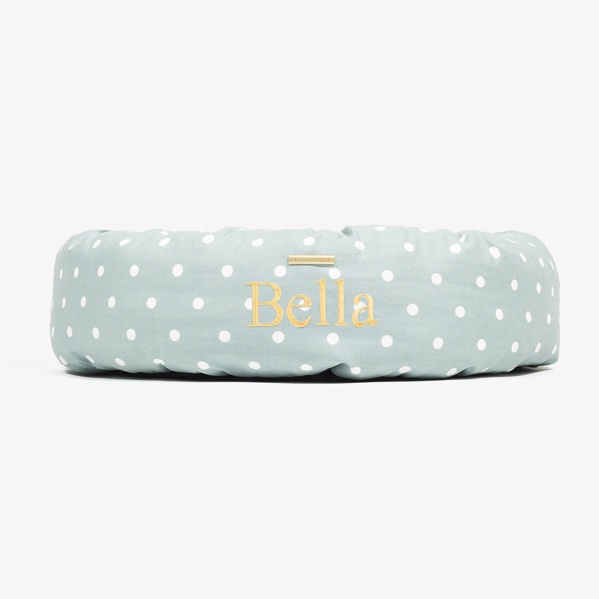 Donut Bed With Removable Covers in Duck Egg Spot, view 9