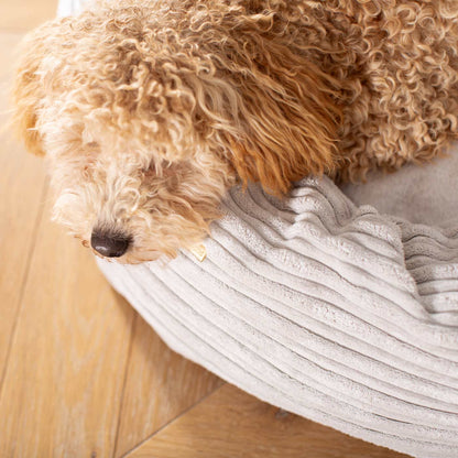 Donut Bed With Removable Covers in Light Grey Essentials Plush, view 4
