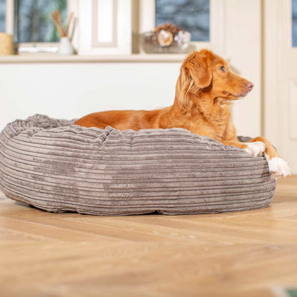 Donut Bed With Removable Covers in Dark Grey Essentials Plush, view 4