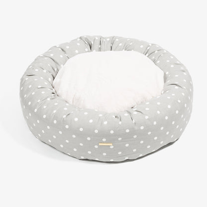 Donut Bed With Removable Covers in Grey Spot, view 6