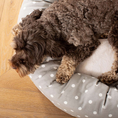 Donut Bed With Removable Covers in Grey Spot, view 4