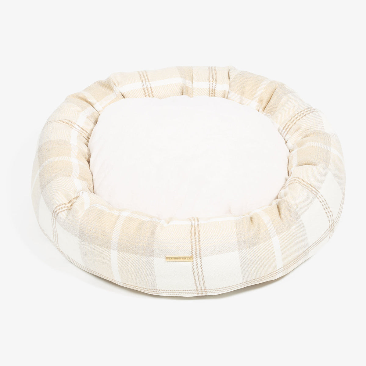 Donut Bed With Removable Covers in Balmoral Natural Tweed, view 8