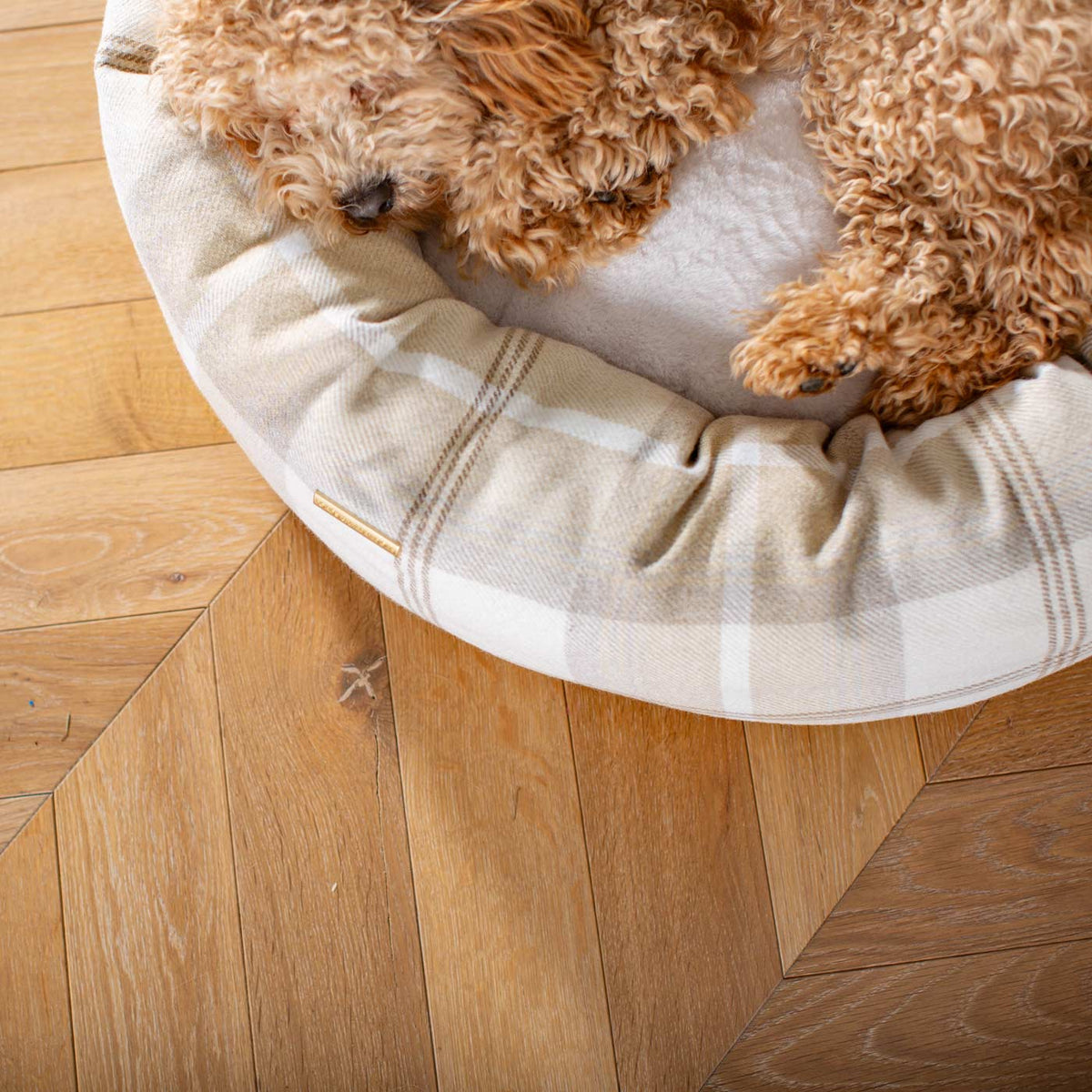 Donut Bed With Removable Covers in Balmoral Natural Tweed, view 2