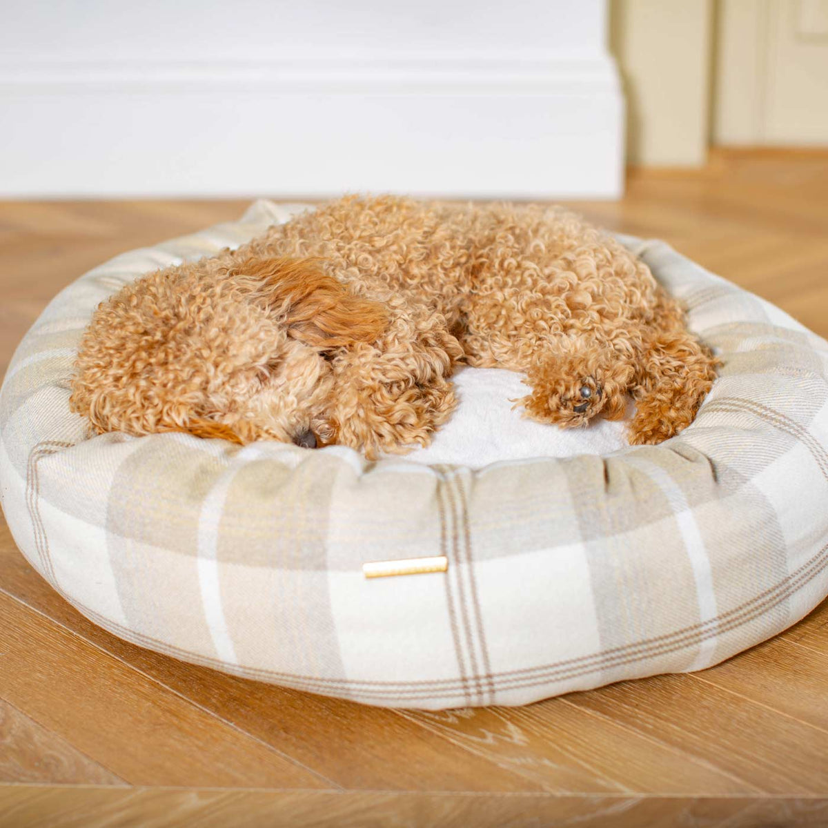 Donut Bed With Removable Covers in Balmoral Natural Tweed, view 6