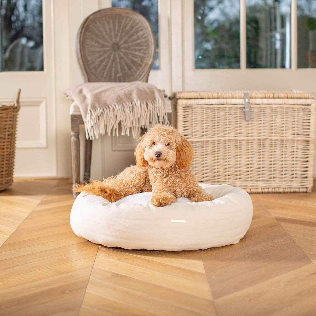 Donut Bed With Removable Covers in Savanna Bone, view 2