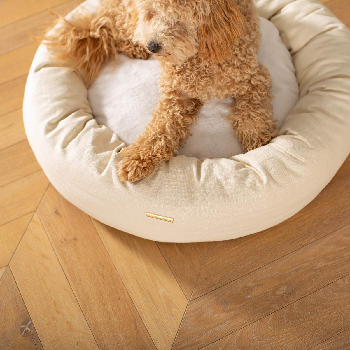 Donut Bed With Removable Covers in Savanna Bone, view 3
