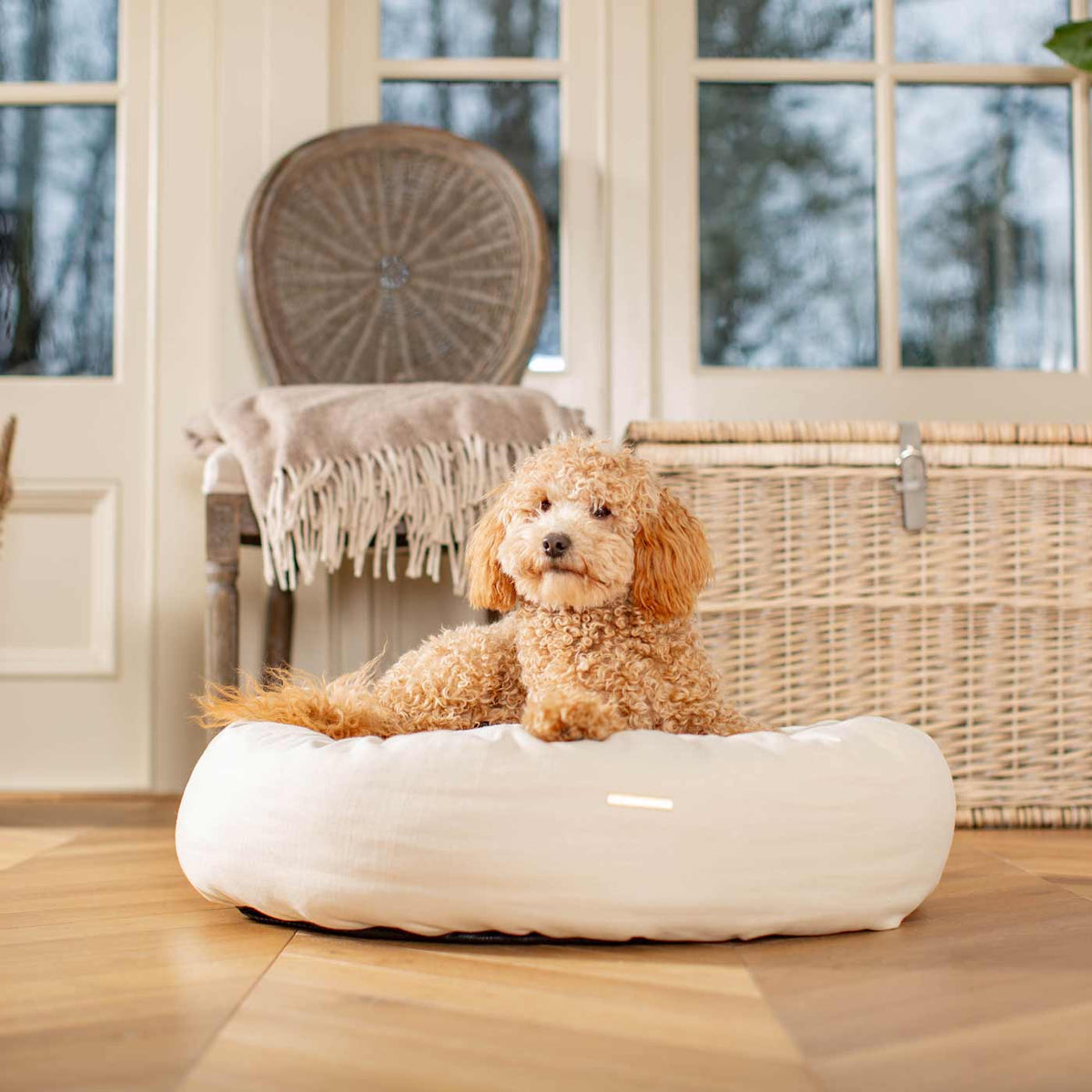 Donut Bed With Removable Covers in Savanna Bone, view 7
