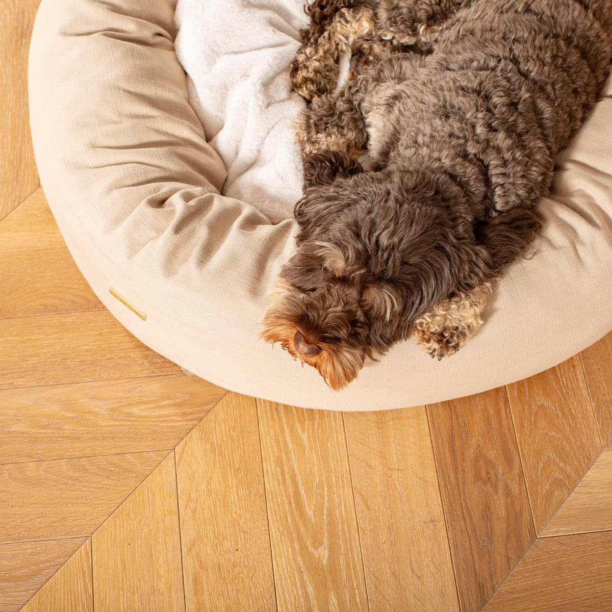 Donut Bed With Removable Covers in Savanna Oatmeal, view 3