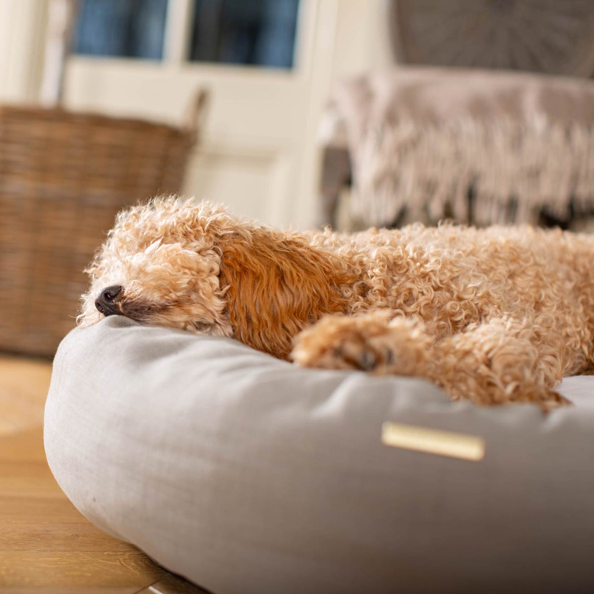 Donut Bed With Removable Covers in Savanna Stone, view 2