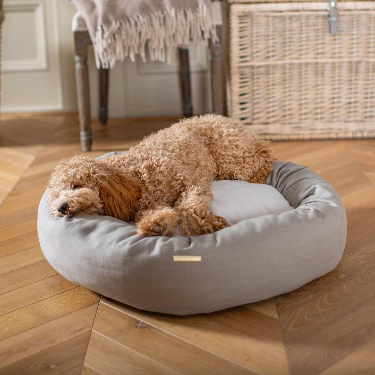 Donut Bed With Removable Covers in Savanna Stone, view 4