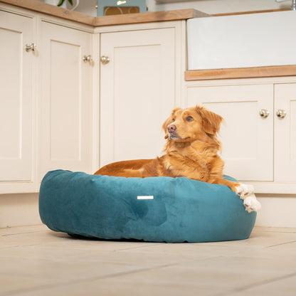 Donut Bed With Removable Covers in Marine Velvet, view 3