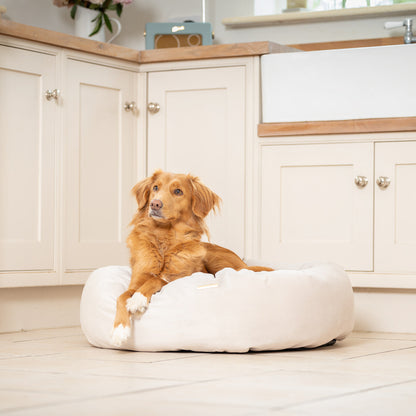 Donut Bed With Removable Covers in Oyster Velvet, view 2