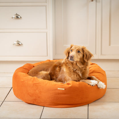 Donut Bed With Removable Covers in Pumpkin Velvet