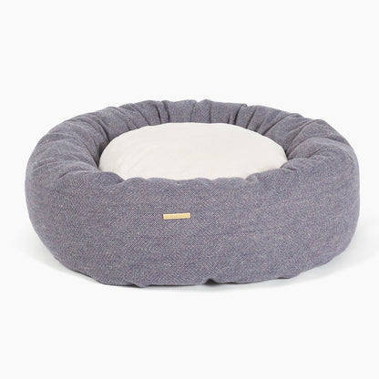 Donut Bed With Removable Covers in Oxford Herringbone Tweed, view 5