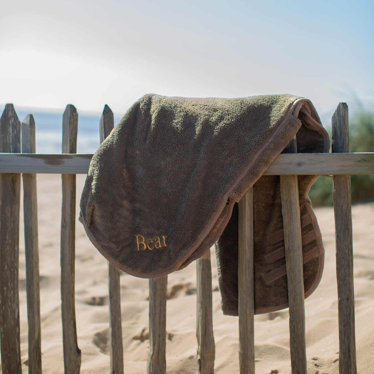 Bamboo Drying Coat in Mole, view 6