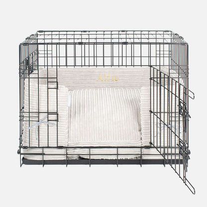 Dog Crate Bumper in Light Grey Essentials Plush, view 4