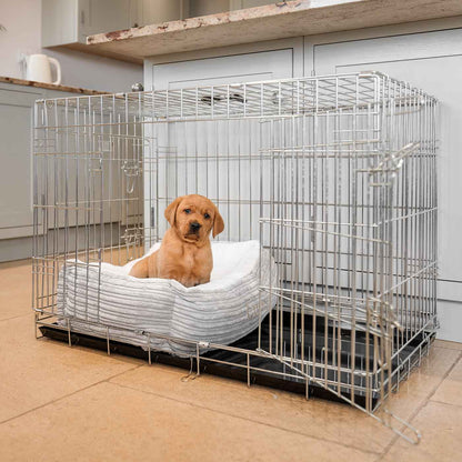 Cosy & Calming Puppy Crate Bed With Removable Covers in Light Grey Essentials Plush, view 5
