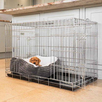 Cosy & Calming Puppy Crate Bed With Removable Covers in Dark Grey Essentials Plush, view 5