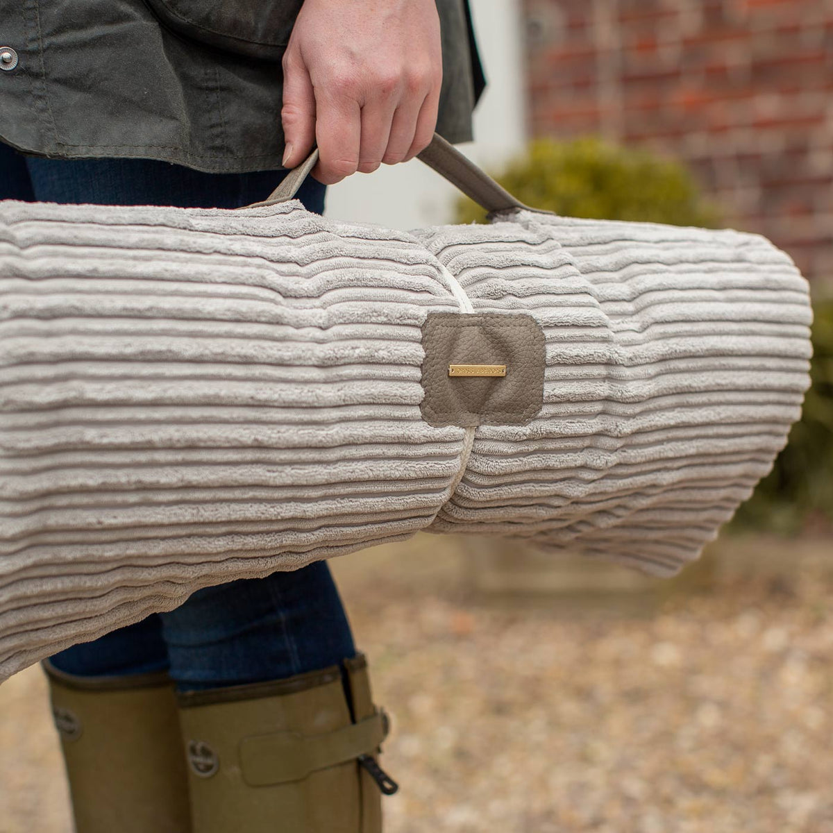 Travel Mat in Light Grey Essentials Plush, view 4