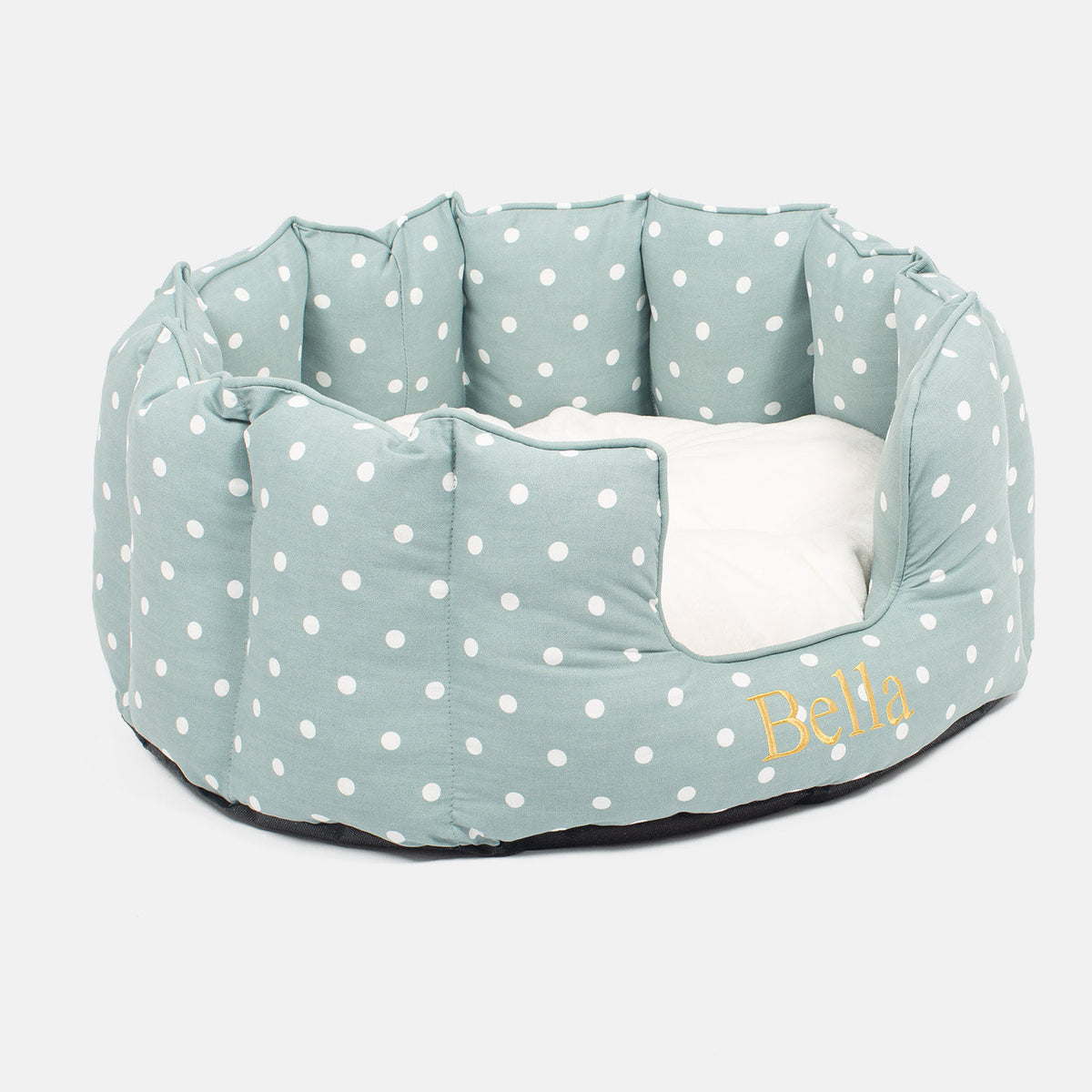 High Wall Bed For Cats With Removable Covers in Spots & Stripes, view 6
