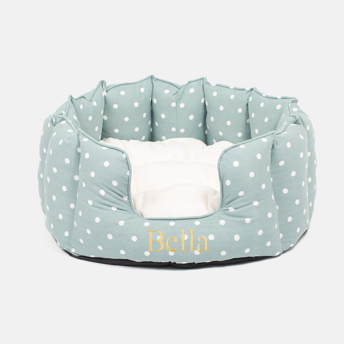 High Wall Bed For Cats With Removable Covers in Spots & Stripes, view 7